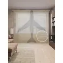 Тюль на шторной ленте Тень самолета 310х265 см цвет темно-коричневый