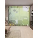 Тюль на шторной ленте Хеллоуинская атмосфера 310х265 см цвет зеленый