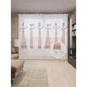 Тюль на шторной ленте Этнические женщины 310х265 см цвет оранжевый