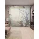 Тюль на шторной ленте Колдовское полнолуние 310х265 см рисунок природный цвет оранжевый