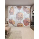 Тюль на шторной ленте Тыквенная паутина 310х265 см цвет оранжевый