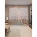 Тюль на шторной ленте Дорога осени 310х265 см рисунок природный цвет оранжевый