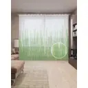 Тюль на шторной ленте Свежая травка 310х265 см рисунок растительный цвет зеленый