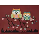 Коврик придверный полиамид Patio Совы 60x80 см цвет красный