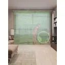 Тюль на шторной ленте Старая подкова 310х265 см рисунок растительный цвет светло-коричневый