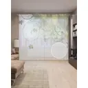 Тюль на шторной ленте Виноградная мечта 310х265 см рисунок растительный цвет зеленый