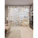 Тюль на шторной ленте Коллекция монет 310х265 см цвет бронза