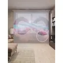 Тюль на шторной ленте Космическая бесконечность 310х265 см цвет розовый