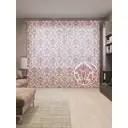 Тюль на шторной ленте Классический орнамент 310х265 см рисунок вензель цвет оранжевый