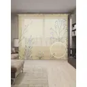 Тюль на шторной ленте Полевые растения 310х265 см рисунок растительный цвет желтый