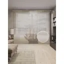 Тюль на шторной ленте Парусник при луне 310х265 см рисунок природный цвет коричневый