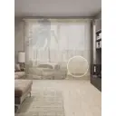 Тюль на шторной ленте Ретро мечта 310х265 см рисунок природный цвет коричневый