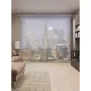 Тюль на шторной ленте Яркие ночи 310х265 см рисунок природный цвет коричневый