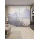 Тюль на шторной ленте Горный сон 310х265 см рисунок природный цвет фиолетовый