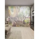 Тюль на шторной ленте Фруктовый натюрморт 310х265 см цвет оранжевый