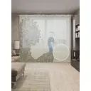 Тюль на шторной ленте Ценность павлина 310х265 см цвет зеленый