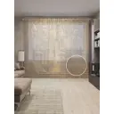 Тюль на шторной ленте История египта 310х265 см цвет коричневый