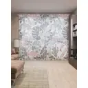 Тюль на шторной ленте Фламинго прячутся 310х265 см цвет розовый