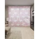 Тюль на шторной ленте Фламинго повсюду 310х265 см цвет светло-розовый