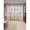 Тюль на шторной ленте Окно Султана 310х265 см цвет коричневый