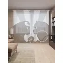 Тюль на шторной ленте Дикий бой 310х265 см цвет темно-коричневый