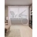 Тюль на шторной ленте Дама в ванной 310х265 см цвет розовый