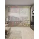 Тюль на шторной ленте Романтический мост 310х265 см рисунок природный цвет коричневый