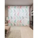 Тюль на шторной ленте Строй котов 310х265 см цвет красный