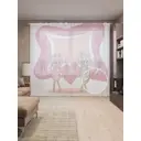 Тюль на шторной ленте Пушистая влюбленность 310х265 см цвет светло-розовый