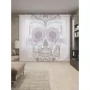 Тюль на шторной ленте Маскировка индейцев 310х265 см цвет светло-розовый