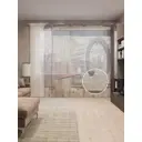 Тюль на шторной ленте Подкова на счастье 310х265 см рисунок растительный цвет коричневый