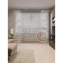 Тюль на шторной ленте Старинная дверь в каменном доме 310х265 см цвет светло-коричневый