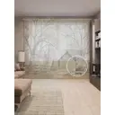 Тюль на шторной ленте Фермерские земли 310х265 см рисунок природный цвет коричневый