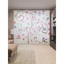 Тюль на шторной ленте Цветные совы 310х265 см цвет розовый