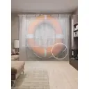 Тюль на шторной ленте Надежный спасатель 310х265 см рисунок природный цвет оранжевый