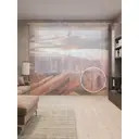 Тюль на шторной ленте Каньон в закате 310х265 см рисунок природный цвет коричневый