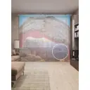 Тюль на шторной ленте Закат с горы 310х265 см рисунок природный цвет коричневый