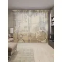 Тюль на шторной ленте Время новых открытий 310х265 см рисунок природный цвет коричневый