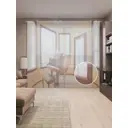 Тюль на шторной ленте Музыкальный покой 310х265 см цвет коричневый