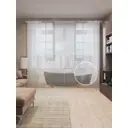 Тюль на шторной ленте Ванна с пейзажем 310х265 см цвет коричневый