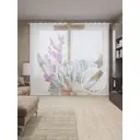 Тюль на шторной ленте Затонувший якорь 310х265 см рисунок природный цвет коричневый