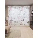 Тюль на шторной ленте Душа Франции 310х265 см цвет розовый