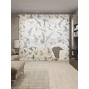 Тюль на шторной ленте Мигрирующие птицы 310х265 см цвет коричневый