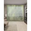 Тюль на шторной ленте Солнечные лучи в зарослях 310х265 см рисунок природный цвет зеленый