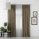 Комплект штор на шторной ленте блэкаут Tommasa 150х250 см цвет бронзовый