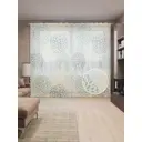 Тюль на шторной ленте Цветущие брызги 310х265 см рисунок растительный цвет желтый