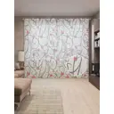 Тюль на шторной ленте Растущая любовь 310х265 см цвет зеленый