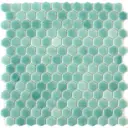 Мозаика стеклянная Natural STP-GN008-HEX 29x29 см цвет зеленый