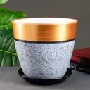 Горшок цветочный 7861981 Simaland 21 см 5 л керамика бронза