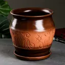 Горшок цветочный 7818762 Simaland 15 см 5 л керамика коричневый